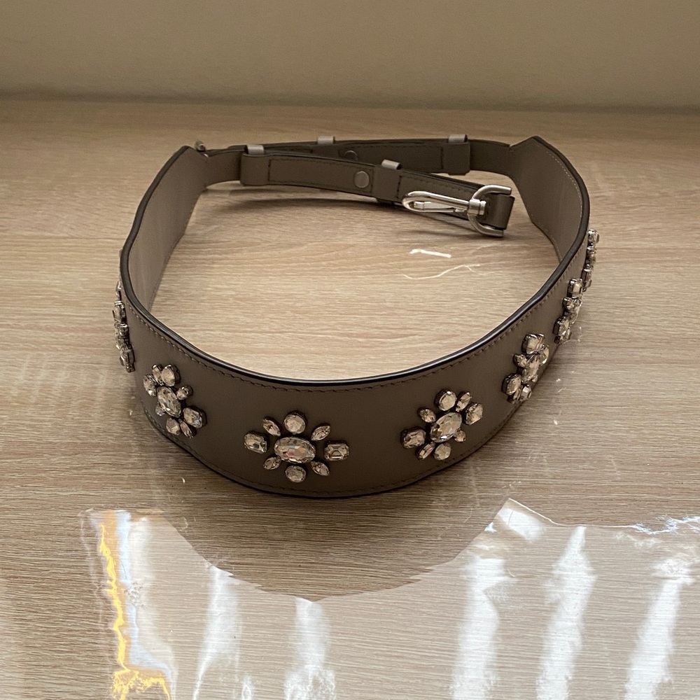 Michael Kors Gray Embellished Belt